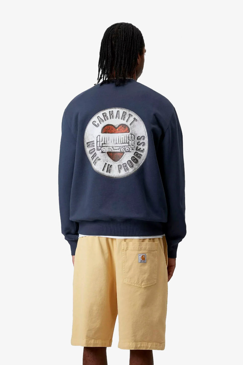 Carhartt WIP Button Sweat Cotton Blue T-Shirt