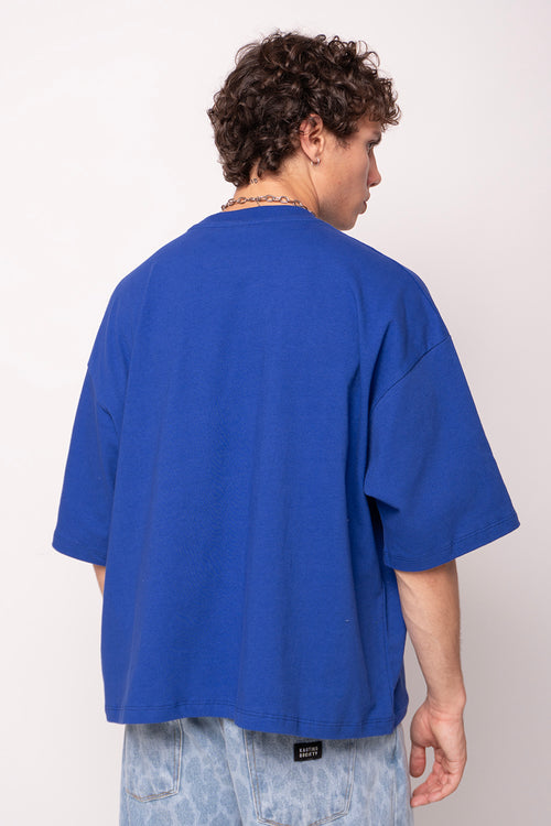 Camiseta Cropped Burning Rebellion Navy