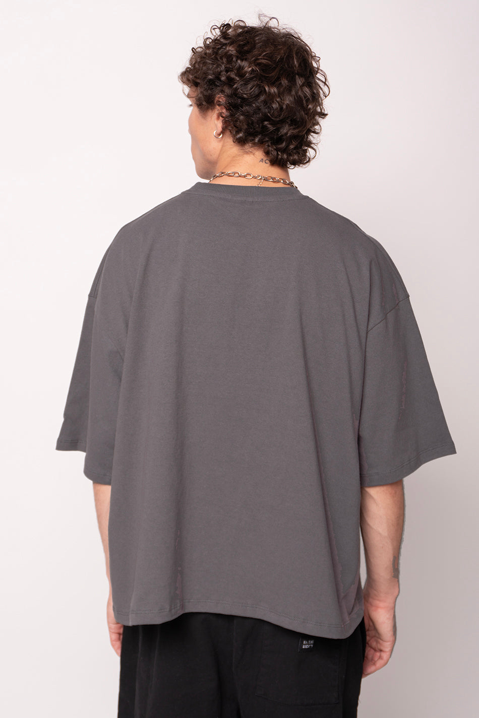 Cropped Burning Rebellion Gray T-shirt