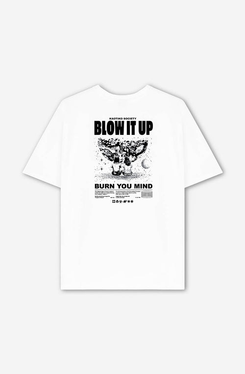 Blow It Up Bio-Baumwoll-T-Shirt, weiß