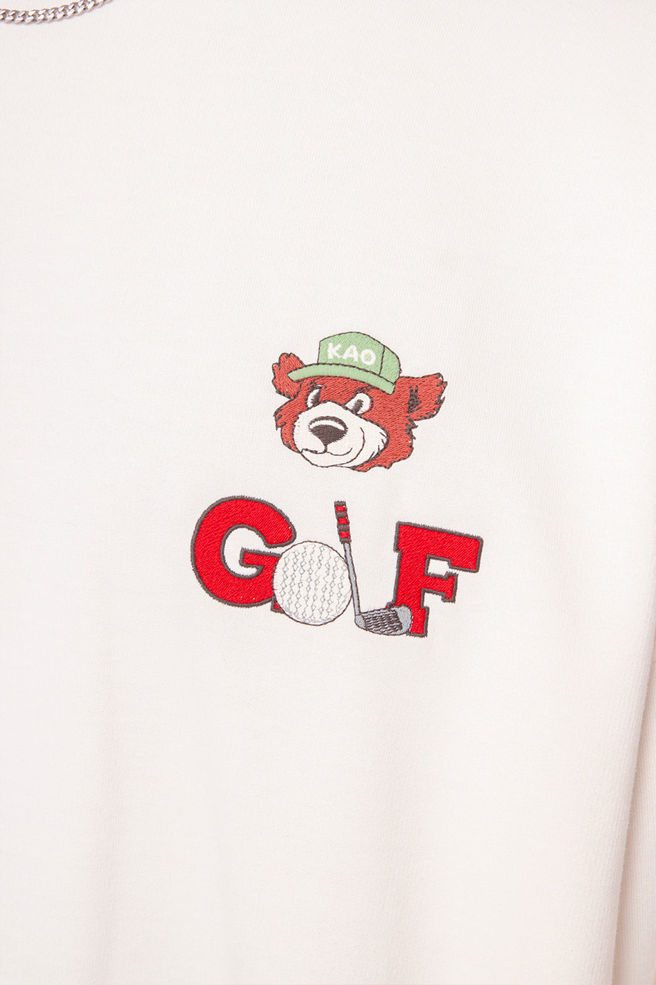 Sudadera Washed Bear Golf Club Ivory