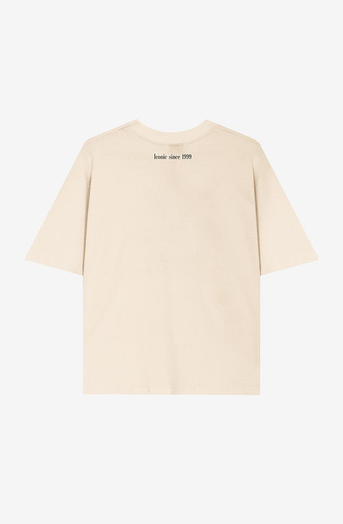 Calvin Branding Cropped Yvory T-shirt