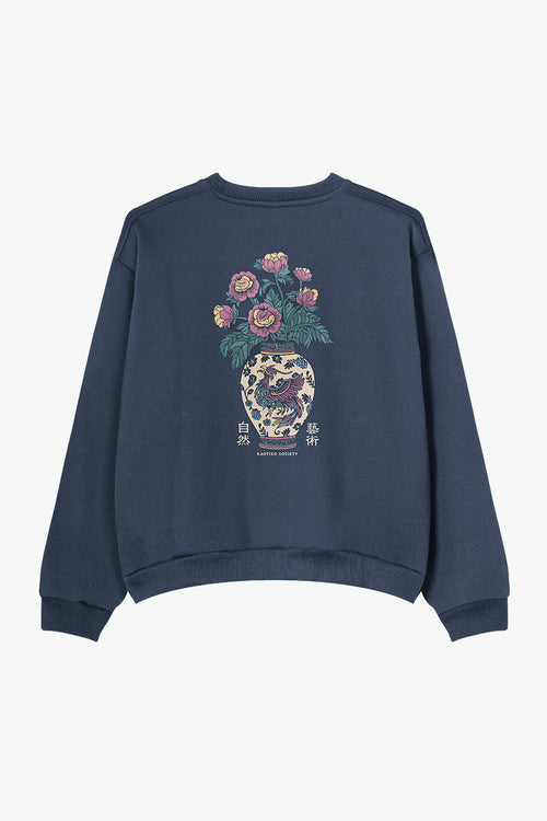 Sudadera Washed Blood Of China Navy