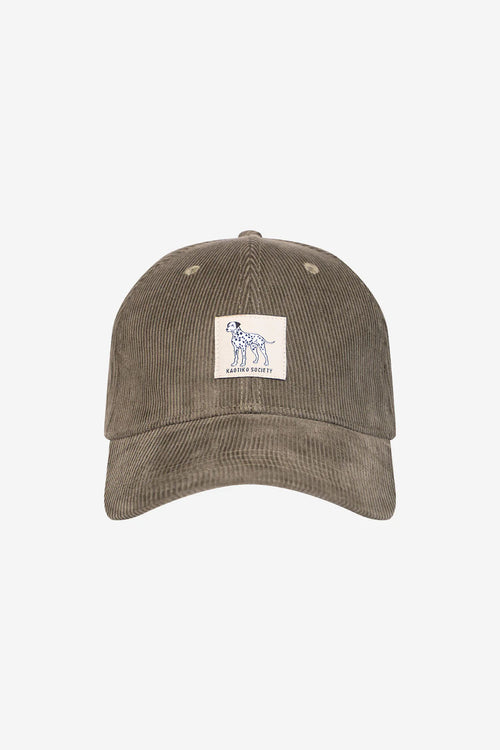 Casquette en velours côtelé bio Dalmata Khaki
