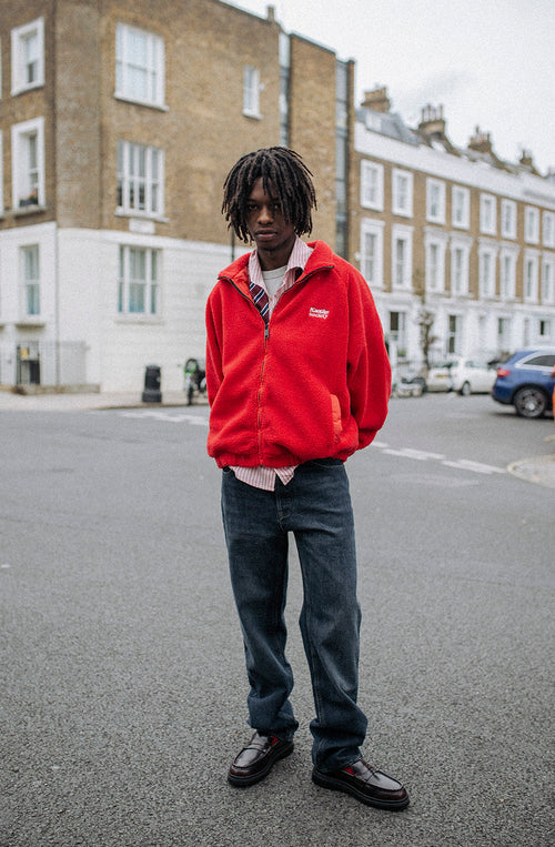 Life Is Tricky Red Fleece Jacket