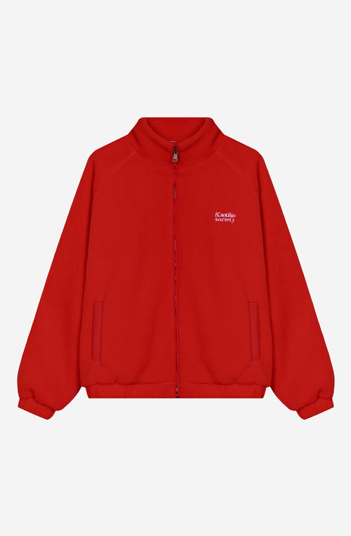 Life Is Tricky Red Fleece Jacket