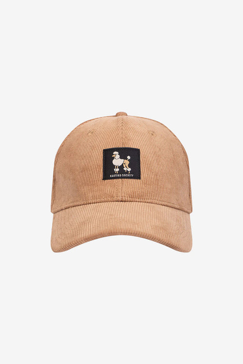 Corduroy Organic Poodle Cap Dark Camel