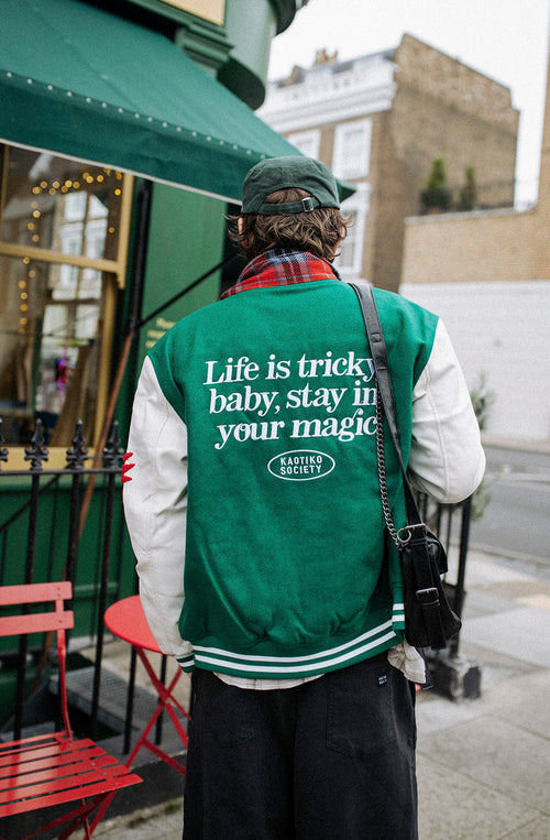 Veste Baseball Tricky Love Green