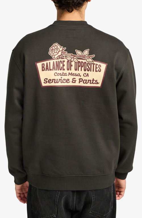 RVCA Rose Sign C Pirate Black Sweatshirt