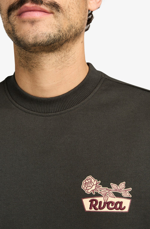 RVCA Rose Sign C Pirate Black Sweatshirt