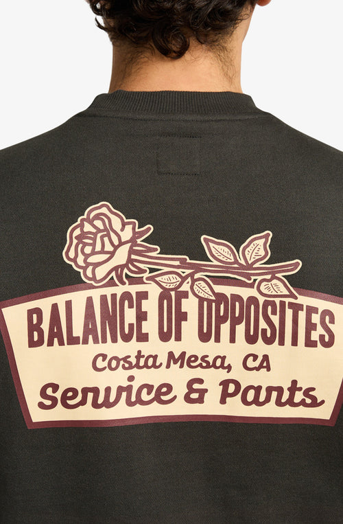 RVCA Rose Sign C Pirate Black Sweatshirt