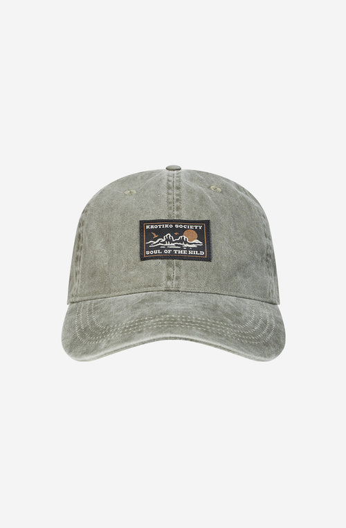 Organic Western Washed Khaki Cap