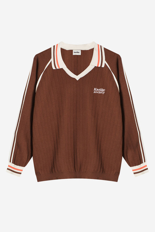 Polo Retro Sport Kaotiko Society Brown 