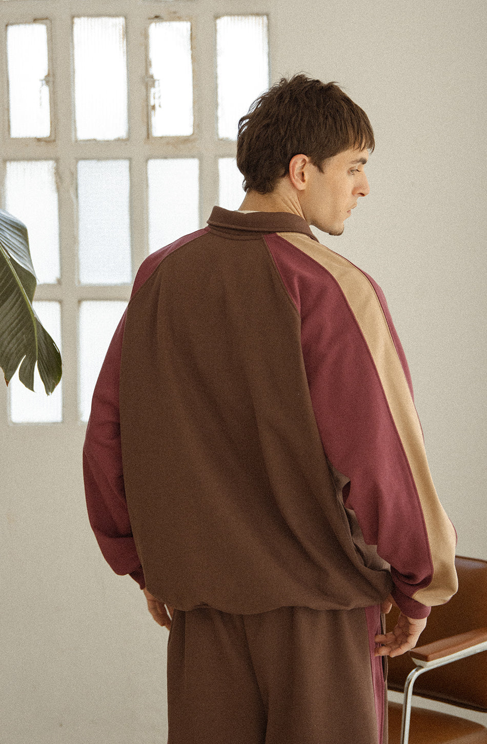 Polo Hudson Marron/Bourgogne foncé/Sable