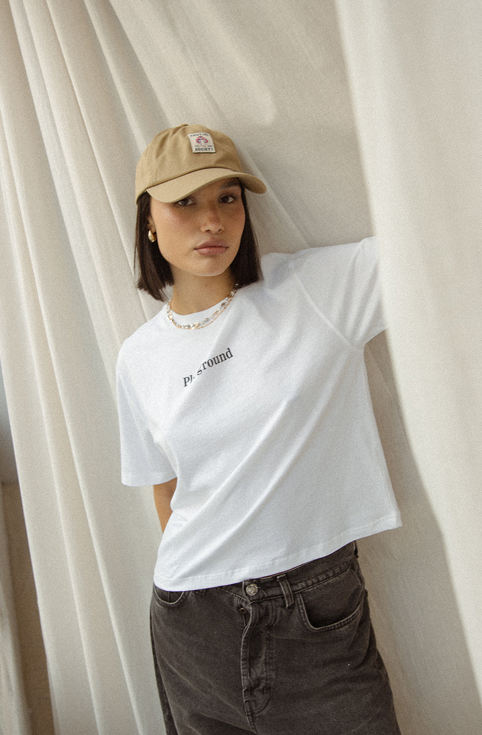 Washed Naughty Puppies White T-shirt