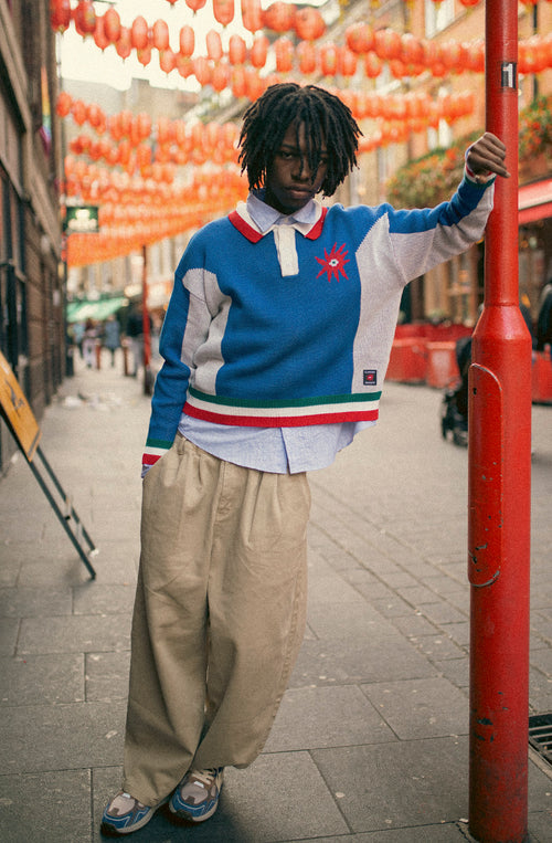 Jersey Polo Oversize Tricky Love Royal