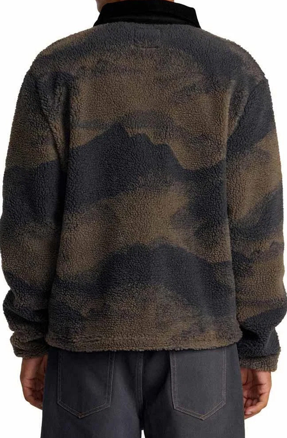 RVCA – Walker Sherpa – Jacke in Jägergrün mit Paisleymuster