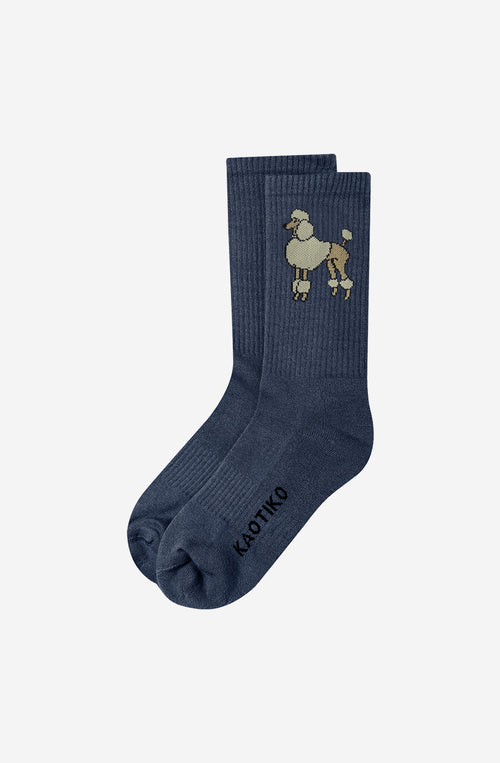 Chaussettes Caniche Marine