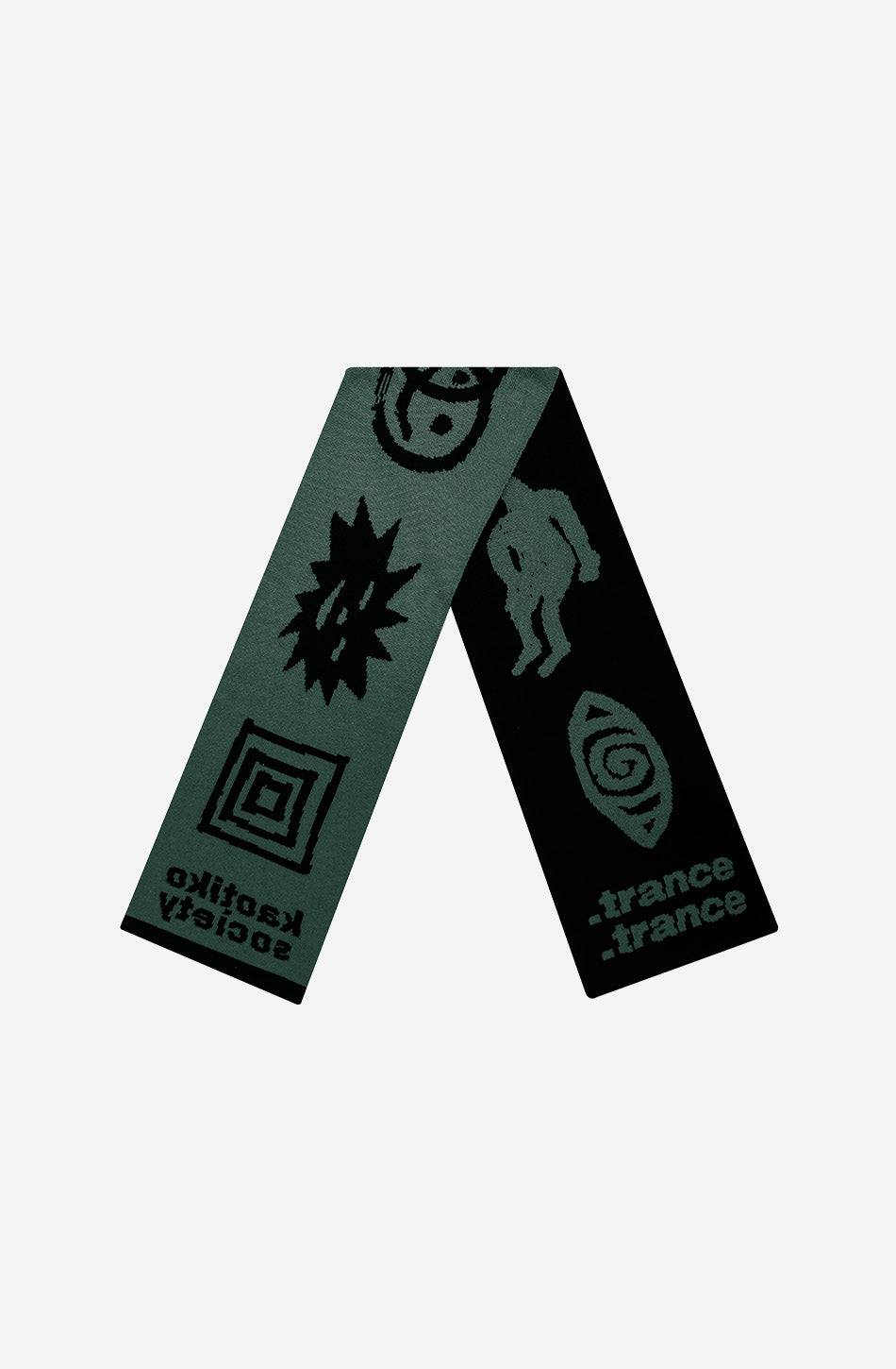 Écharpe Trance noire/verte 