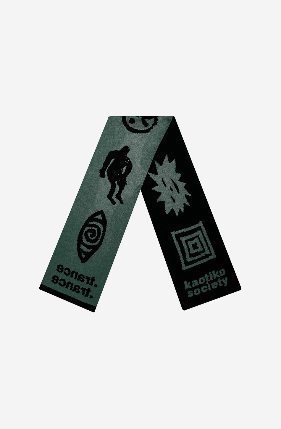 Écharpe Trance noire/verte 