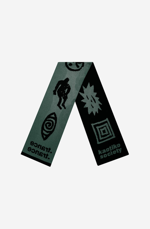 Écharpe Trance noire/verte 