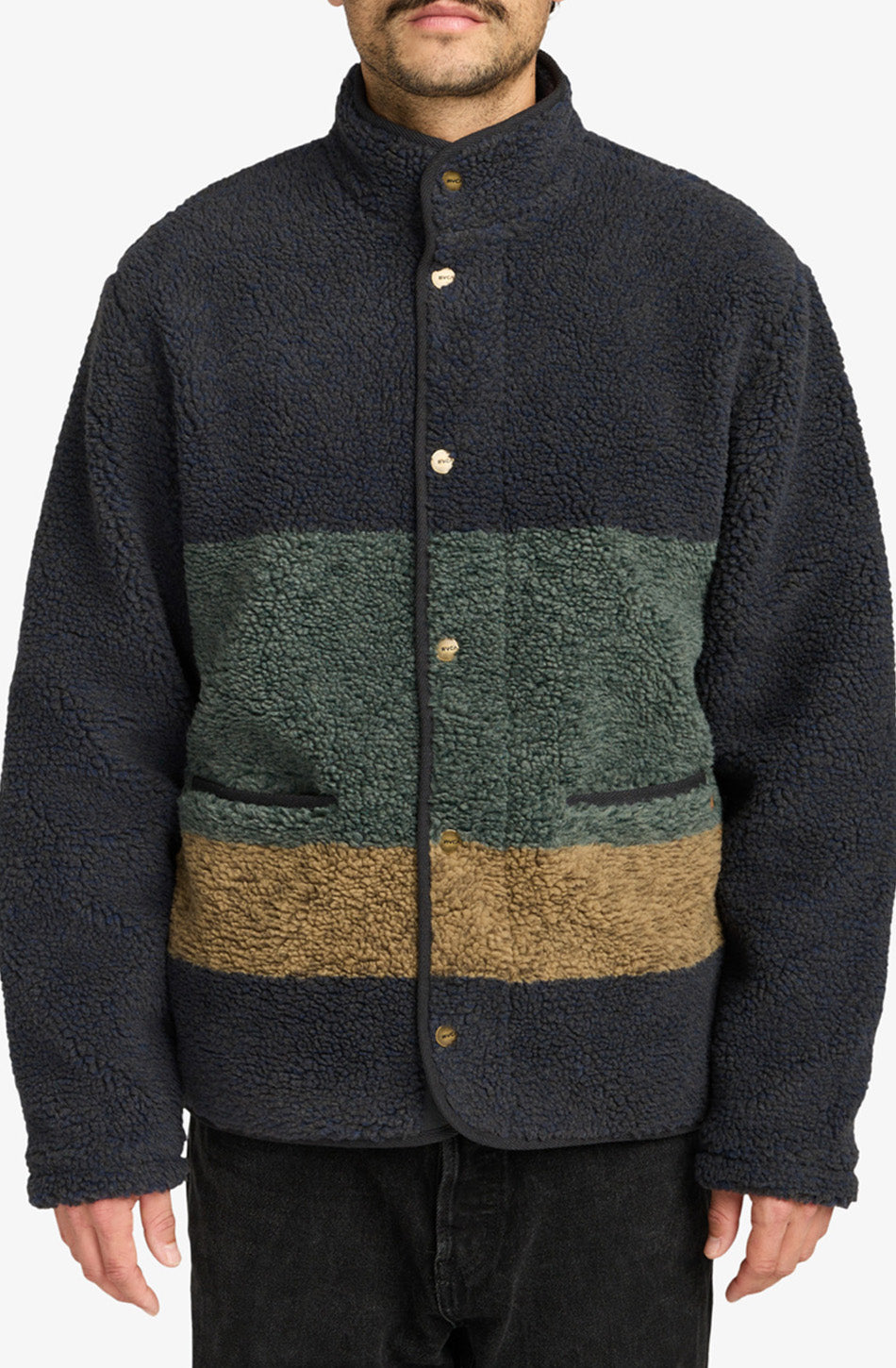 Veste polaire RVCA Westwood Snap Moody Blue