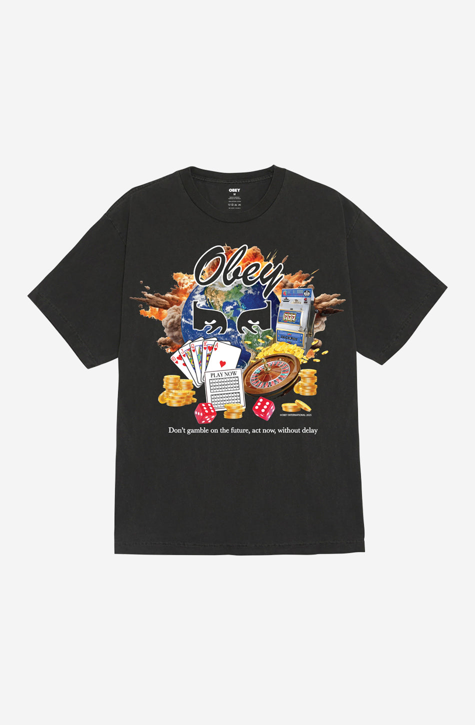 T-shirt Obey Act Now Pigment Dusty Black 