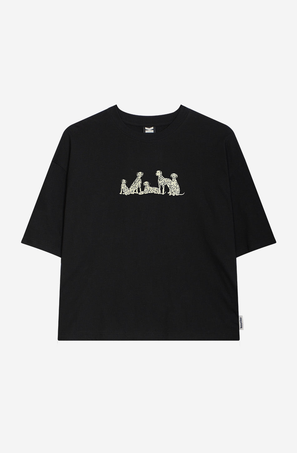 T-shirt court Dalmatas noir 