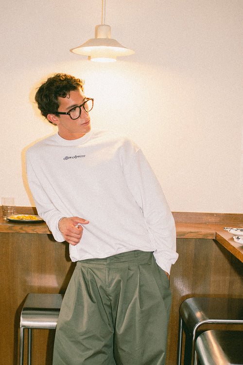 Sweatshirt La Dolce Vita Coton Biologique Blanc