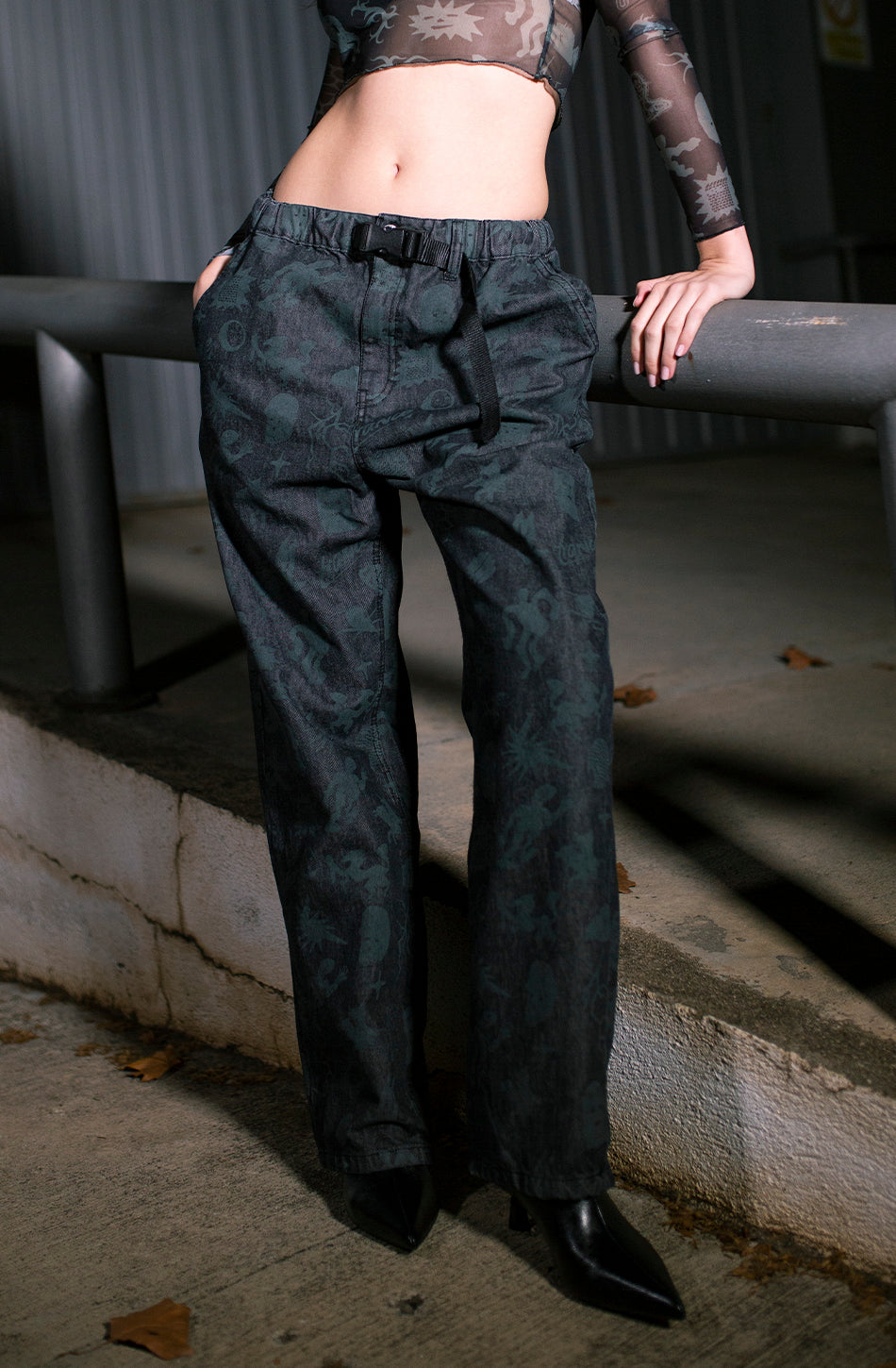 Pantalon Belt Trance Black 