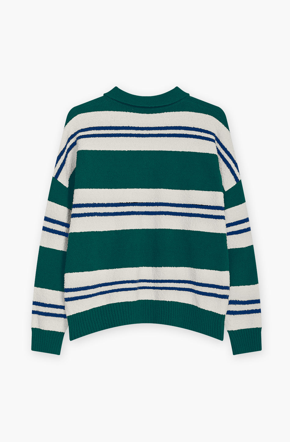 Polo Jersey Stripes Vert/Bleu marine 