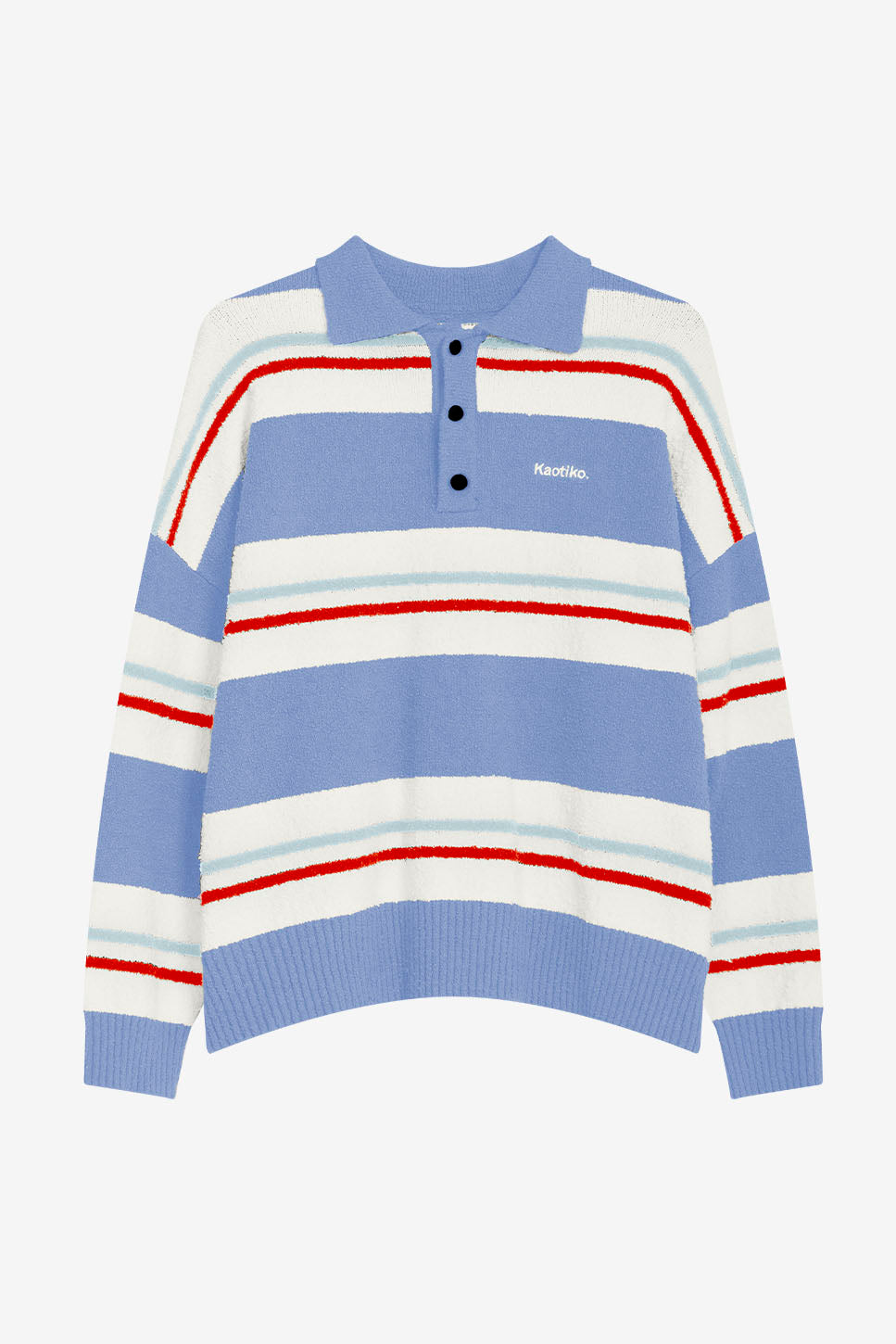 Jersey Polo Stripes Navy/Red
