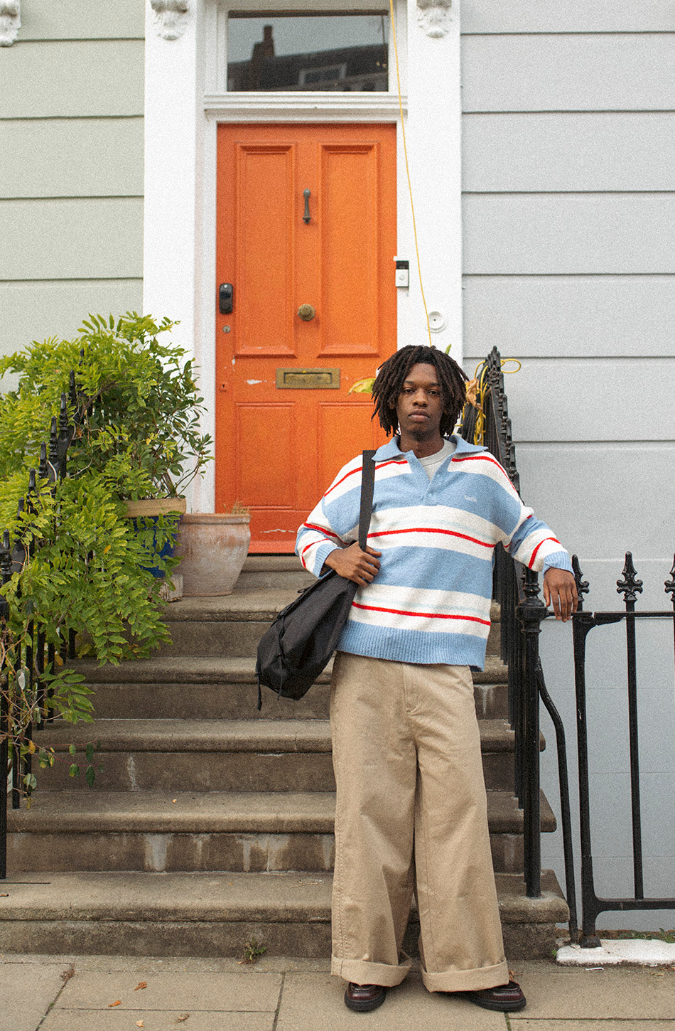 Jersey Polo Stripes Navy/Red