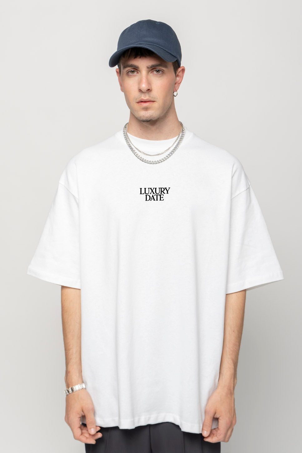 T-Shirt blanc en coton biologique Luxury Date