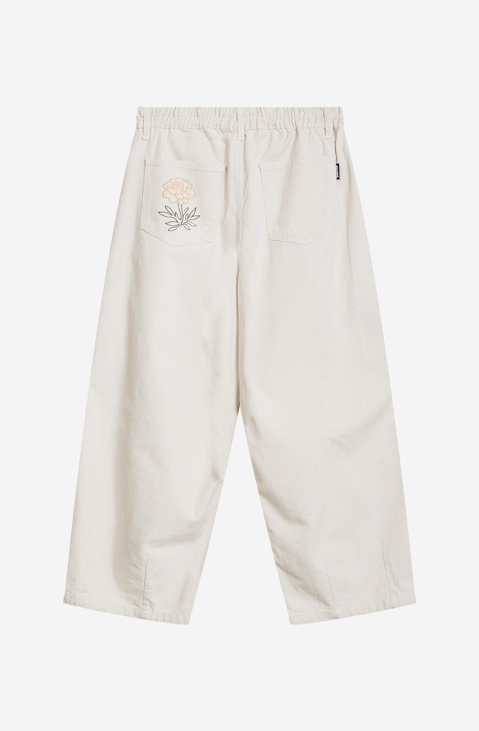 Pantalon large à broderies Camelia Ivory