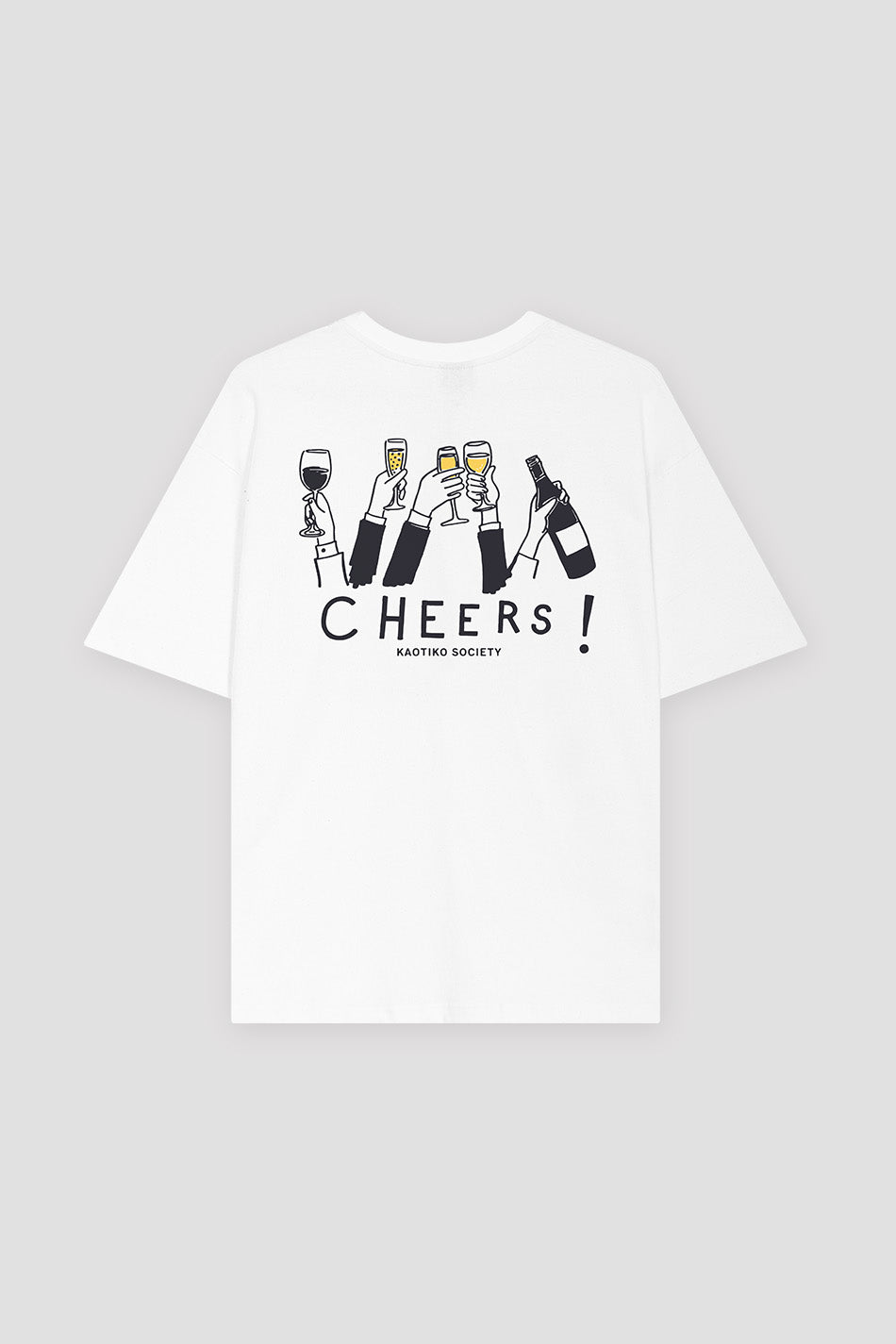 Cheers T-Shirt blanc en coton biologique