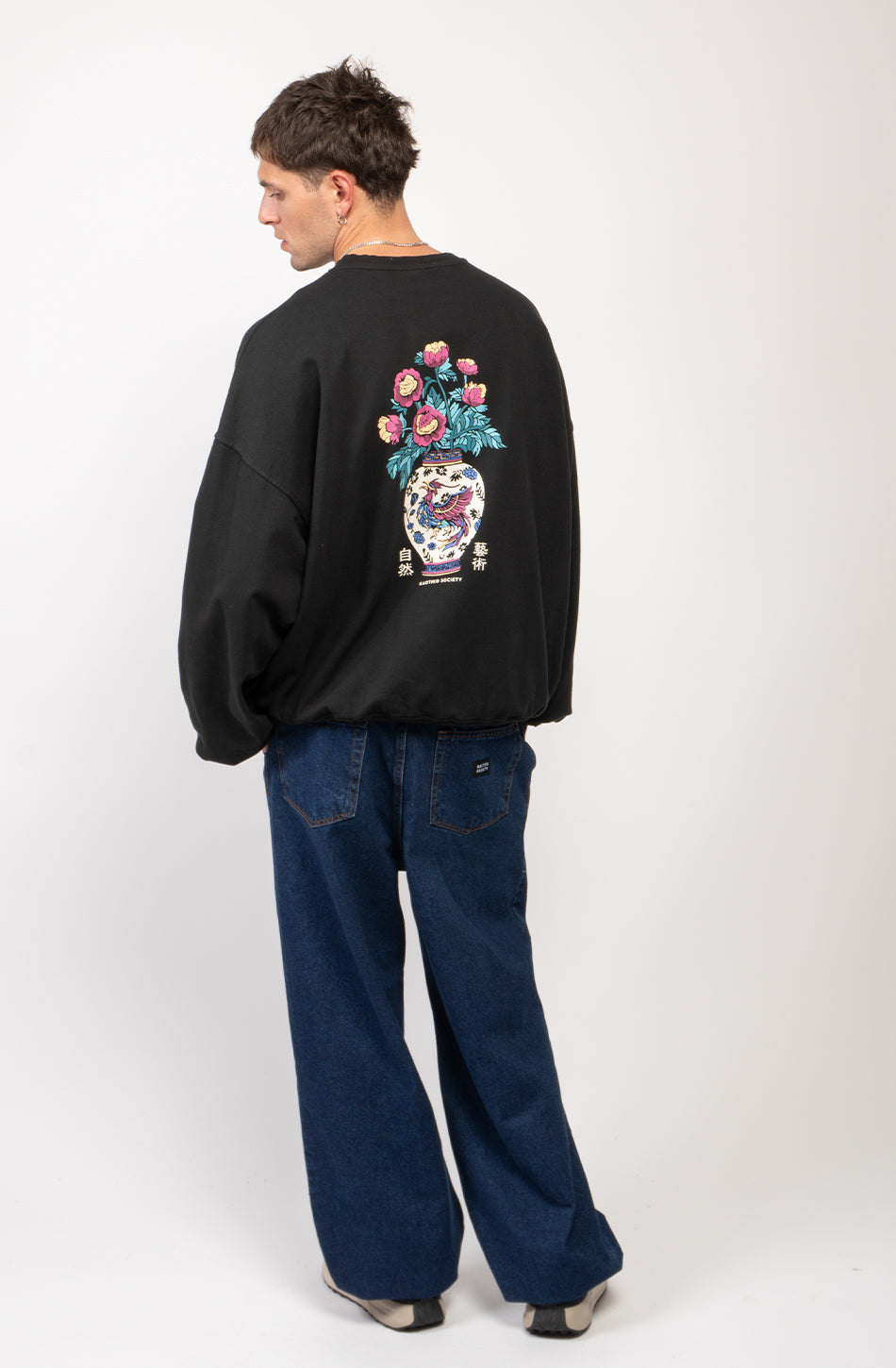 Washed Blood Of China Sweatshirt noir