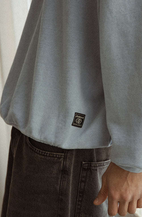 Sudadera Washed Trance The End Steel 