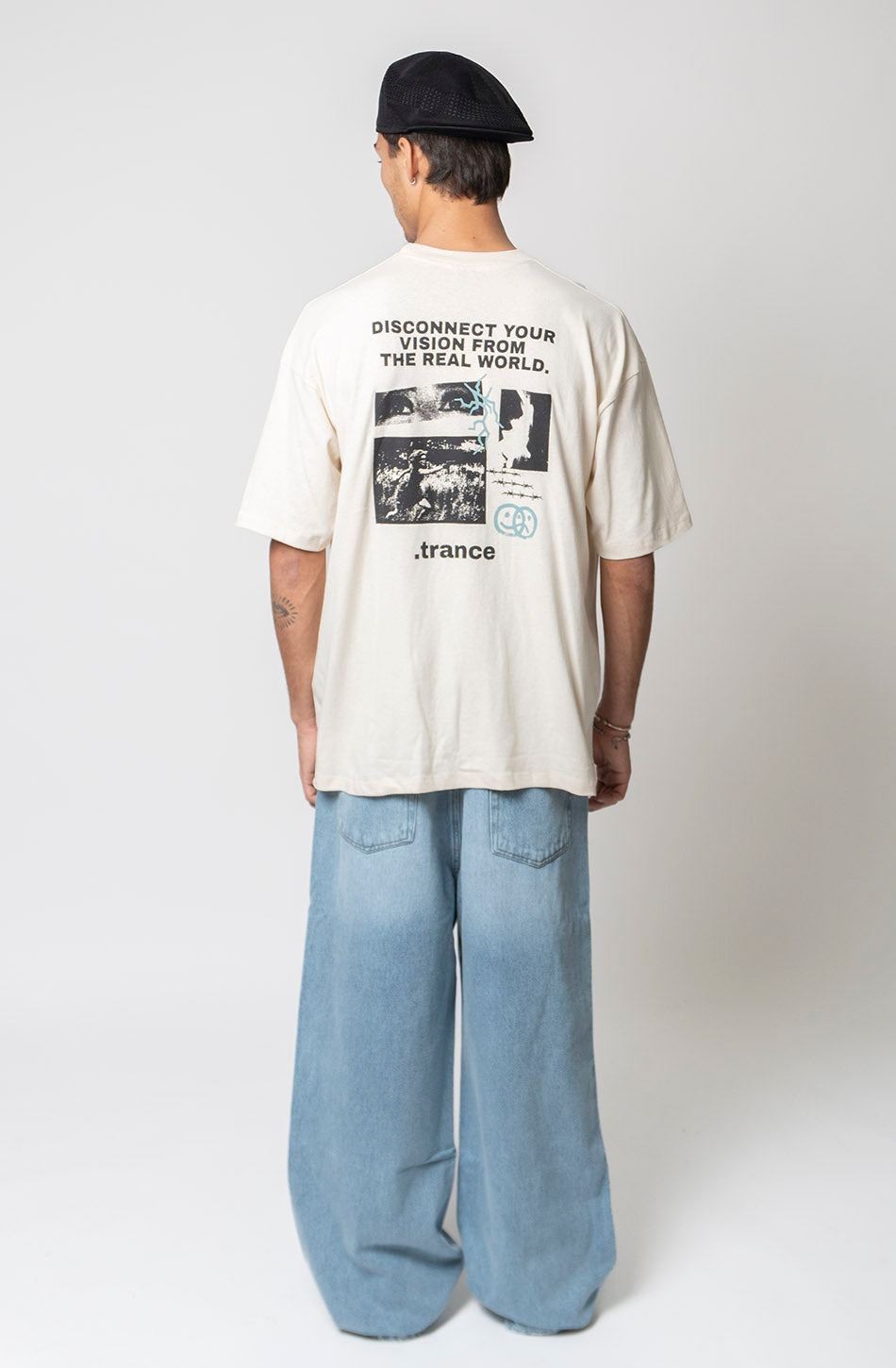 Camiseta Disconnected Your Vision Coton bio Ivoire