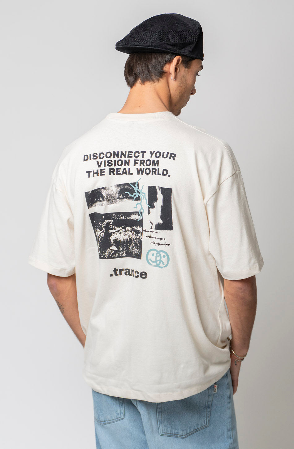 Camiseta Disconnected Your Vision Coton bio Ivoire