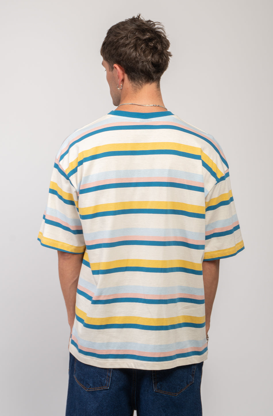 Camiseta Stripes Kaotiko Society 501 Green/ Yellow