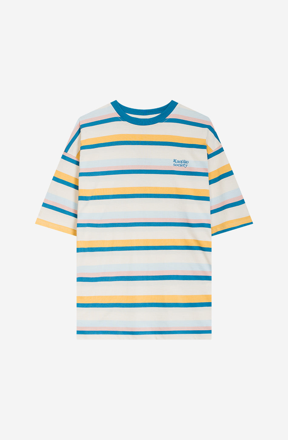 Camiseta Stripes Kaotiko Society 501 Green/ Yellow