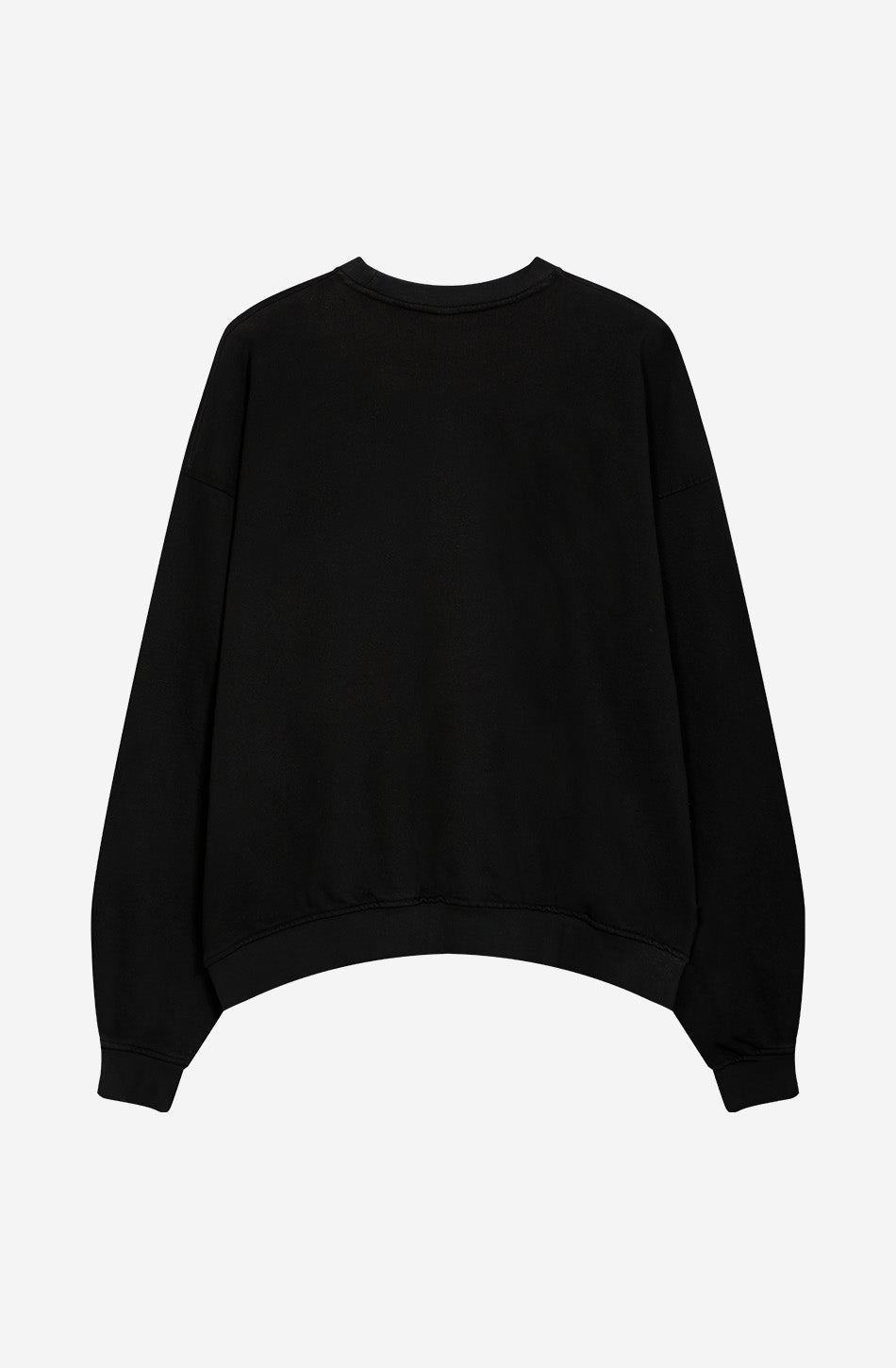 Schwarzes Sweatshirt mit verwaschenem Dackel