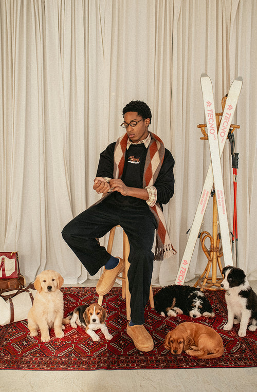 Washed Dachshund Black Sweatshirt