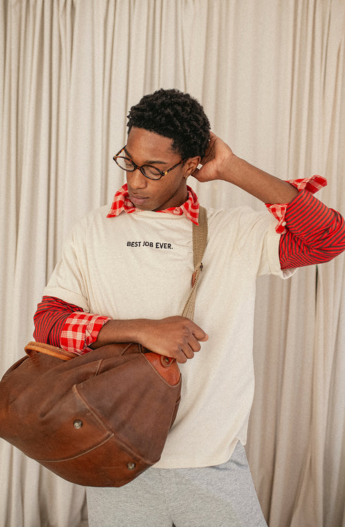 Camiseta Best Job Ever Cotton Organic Ivory