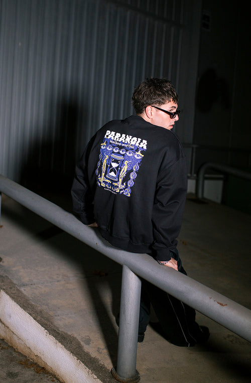 Sudadera Washed Paranoia Black 