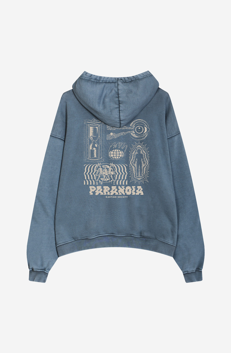 Sweat-shirt Washed I'm Paranoid Blue 