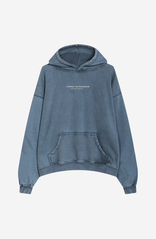 Sweat-shirt Washed I'm Paranoid Blue 