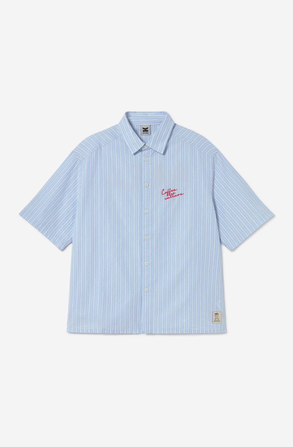 Chemise Coffee Culture Blue/White Stripes 