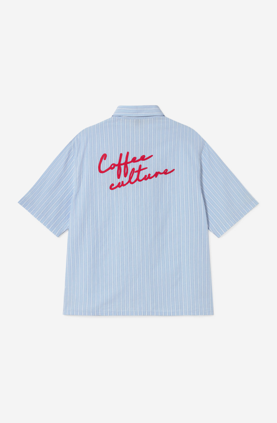 Coffee Culture Blue/White Stripes Shirt - Kaotiko